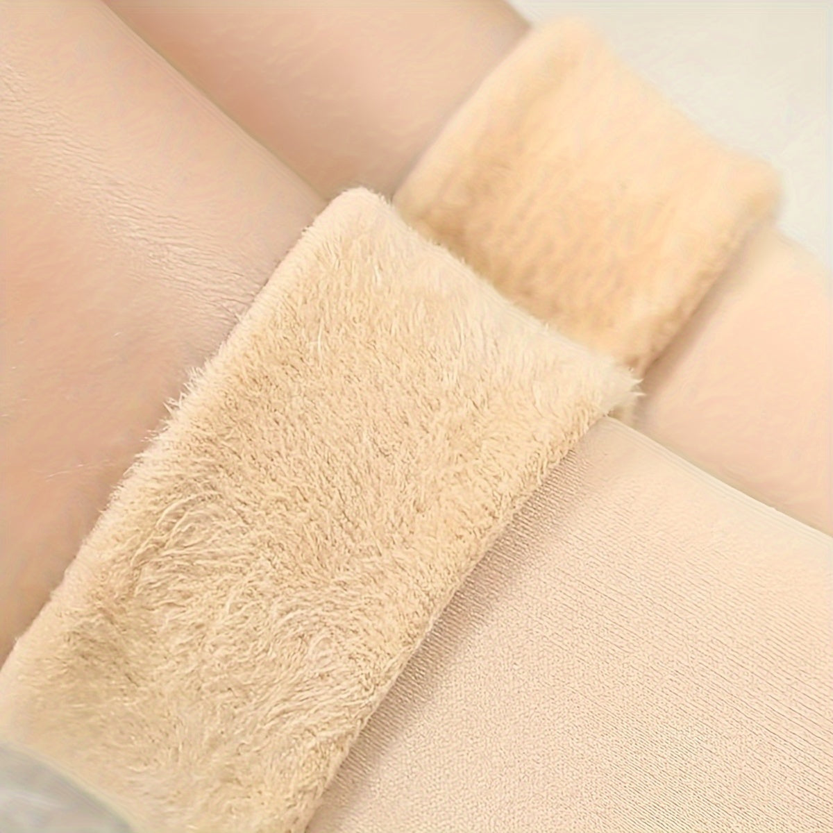 calcetines de nieve gruesos y cálidos para mujer, forro de felpa, color sólido, cortos, para otoño e invierno