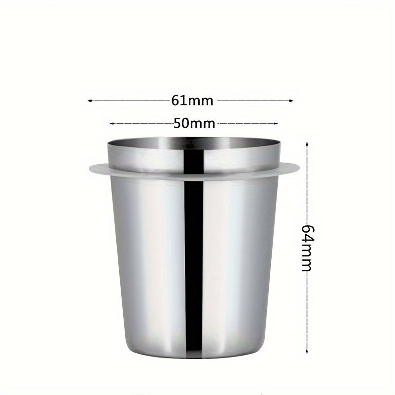 Mustahkam zanglamas po'latdan yasalgan qahva dozasi stakanini qo'lga oling, bu qahva donalarini maydalash va espresso tayyorlash uchun mukammaldir. 58mm, 53mm va 51mm o'lchamlarida, jozibali kumush va zamonaviy qora ranglarda mavjud.