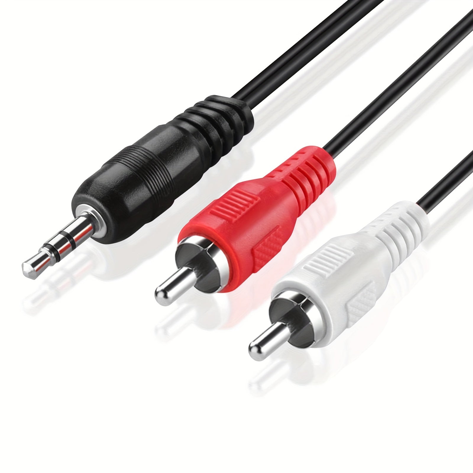 3.5mm to 2RCA Audio Cable 50ft Stereo Y Adapter for Smartphones Tablets Speakers HDTV