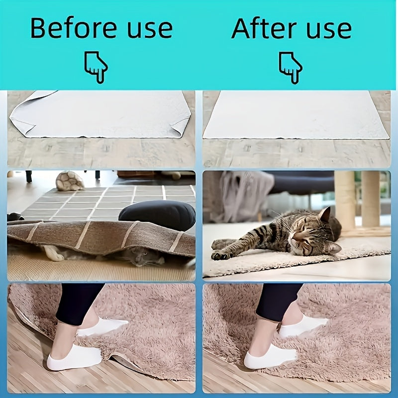 Anti-Slip Rug and Mat Stickers Washable PU Material Removable No Residue