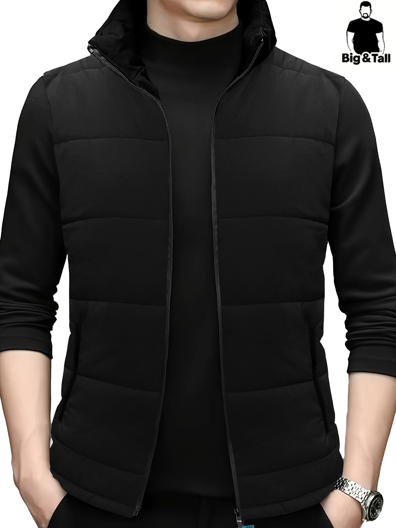 Erkaklar uchun plussiz, yengsiz, to'ldirilgan jilet, turli ranglarda, turli ranglarda, ko'krak cho'ntaklari bilan, bahor va kuz uchun mos.