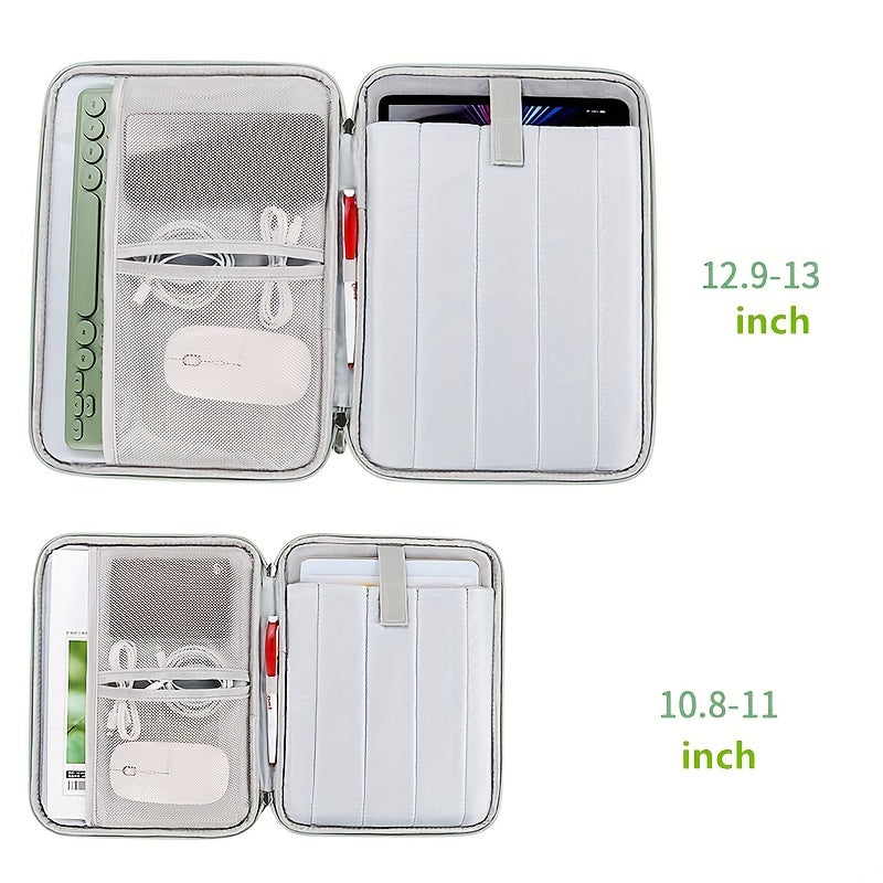 Nylon Laptop and Tablet Sleeve with Pockets for Office Supplies Up to 27.94 cm