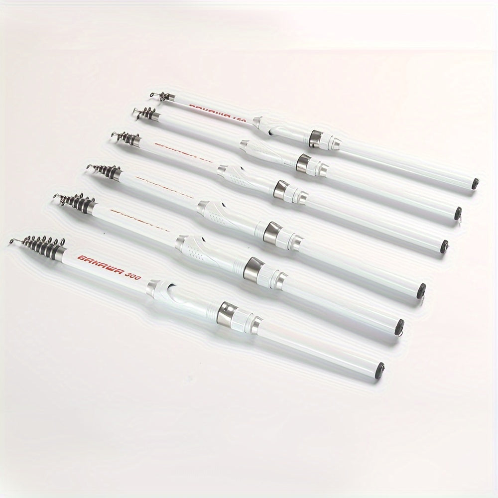 Telescopic Fishing Rod 3M Ultra Light Fiberglass Spinning Carp Feeder Adult White