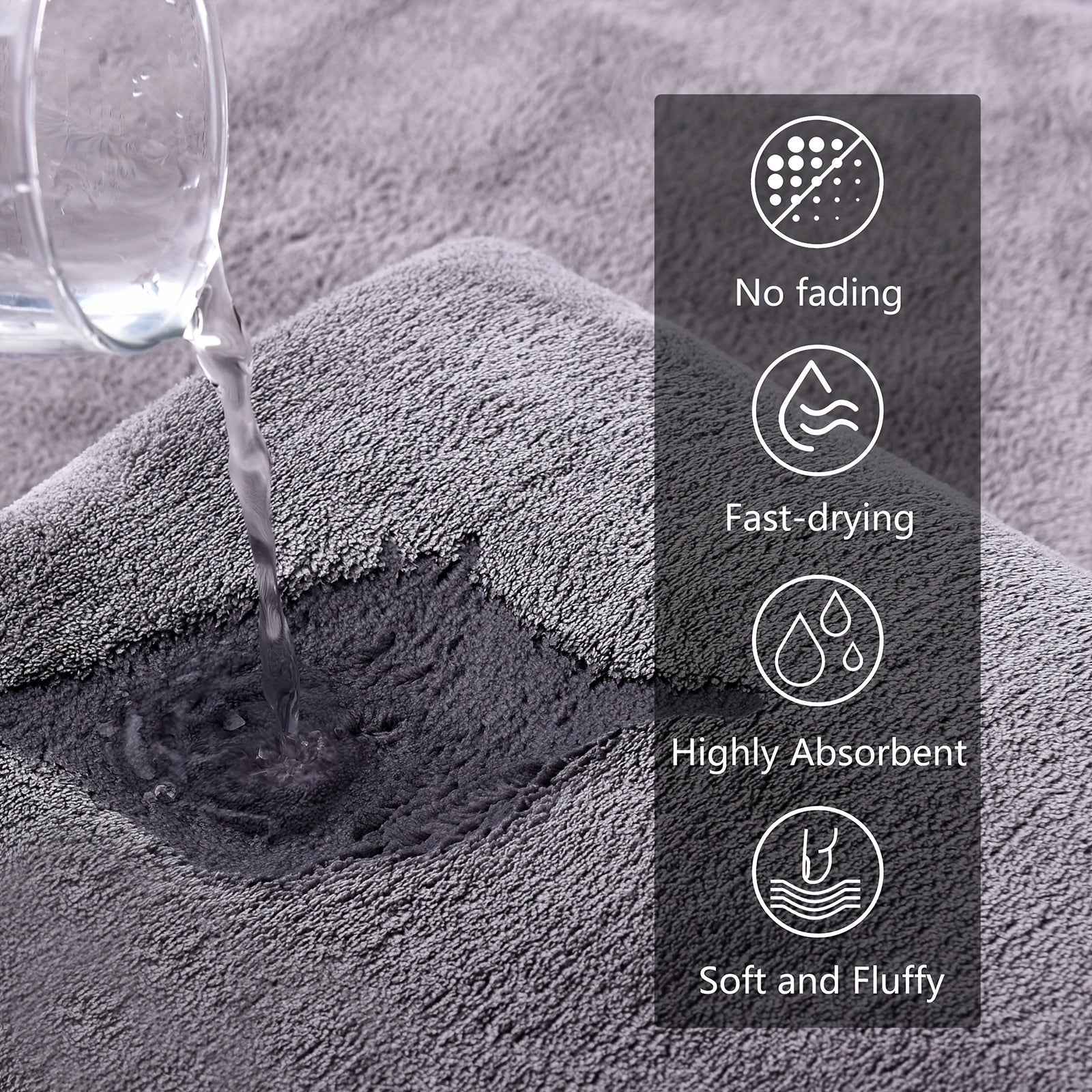 Набор микрофибровых полотенец для ванной, путешествий, йоги, спа, 3 предмета, быстро сохнущие, высоко впитывающие