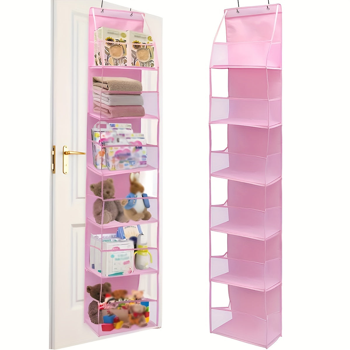 Polyester Hanging Storage Bag for Toys Snacks Diapers Over-the-Door Organizer