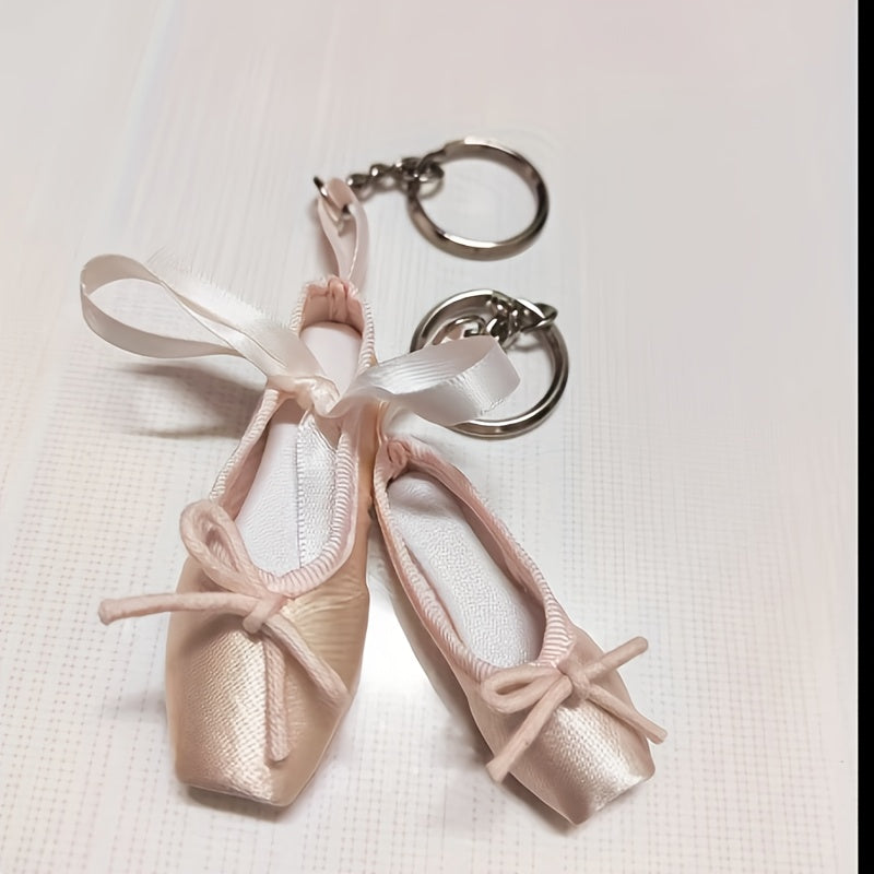 Llavero de zapatillas de ballet pequeñas para mujeres y niñas con adorable diseño de zapatilla de punta