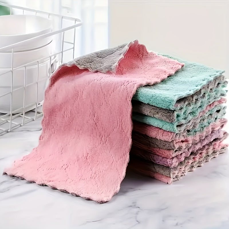 Paquete de 5 paños de coral súper absorbentes, de secado rápido, toallas de cocina reutilizables