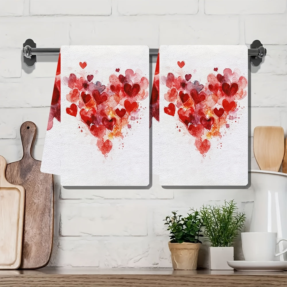 2 Pieces Ultra Soft Kitchen Towels Absorbent Dish Hand Towels 16x24 Inches