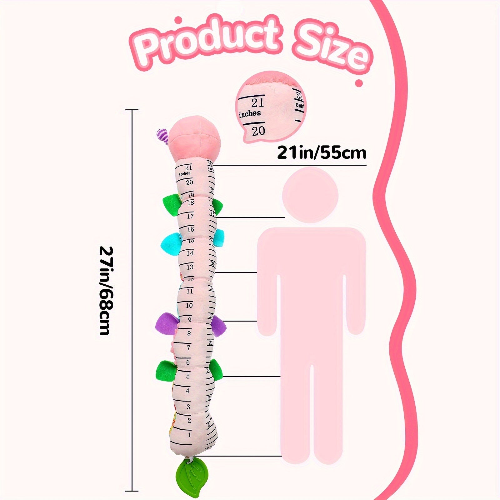 Pink Infant Plush Toy with Melody for Newborns 0-12 Months