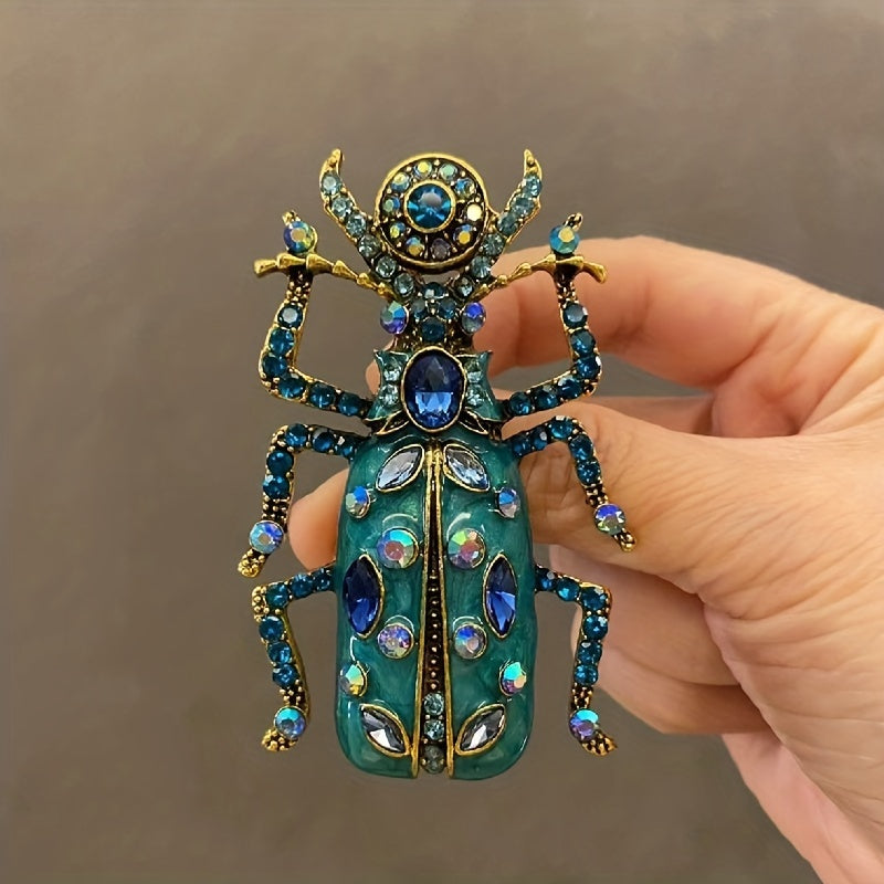 Sparkling Rhinestone Spider Brooch for Hats Scarves and Pants