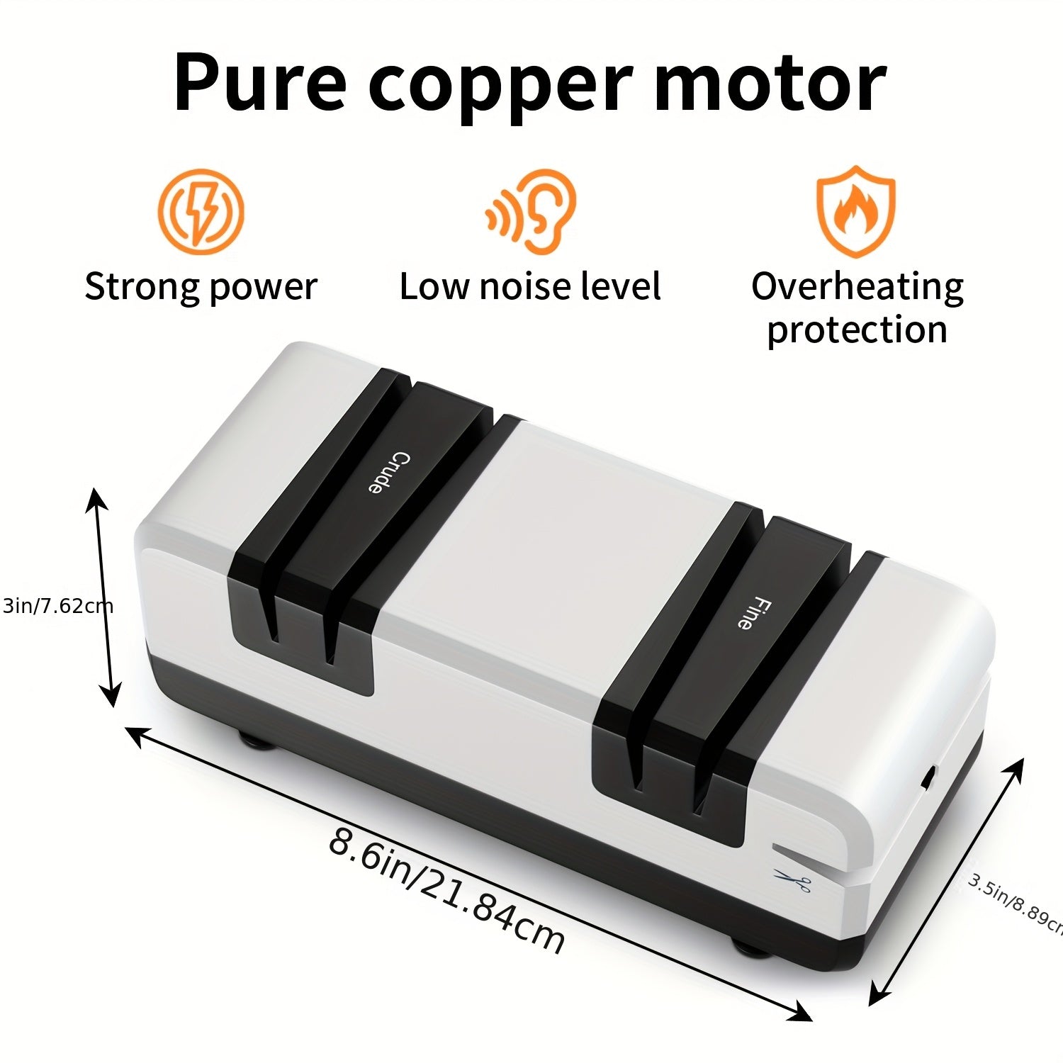 Afilador eléctrico para cuchillos de cocina, automático, potente