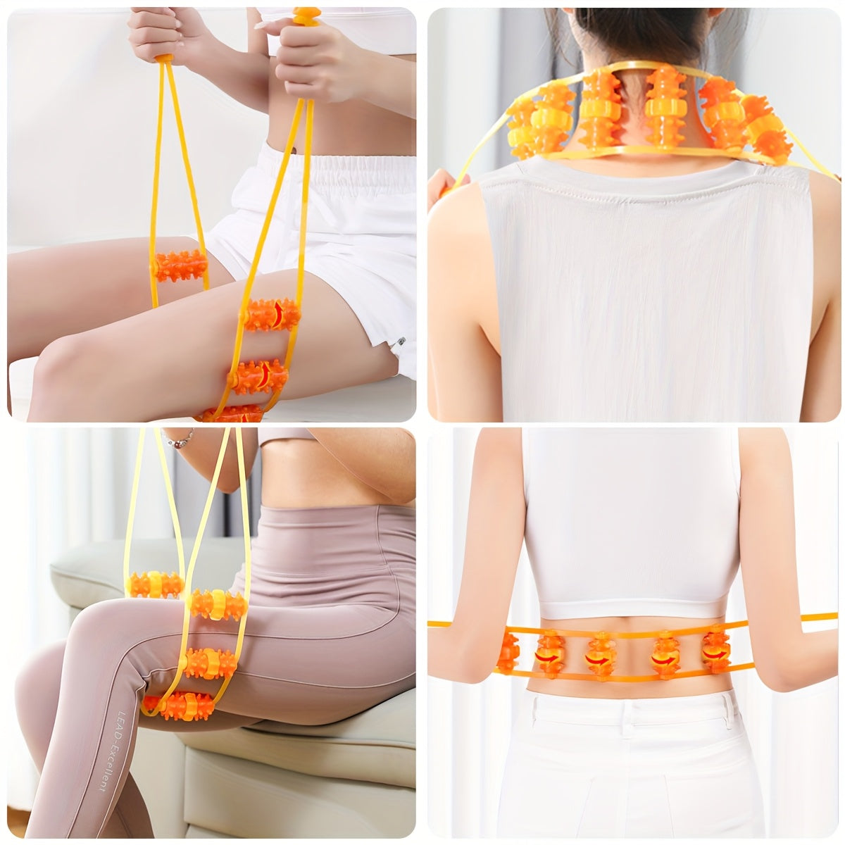 Portable Back Massage Roller Rope for Travel Office Sports Home Use
