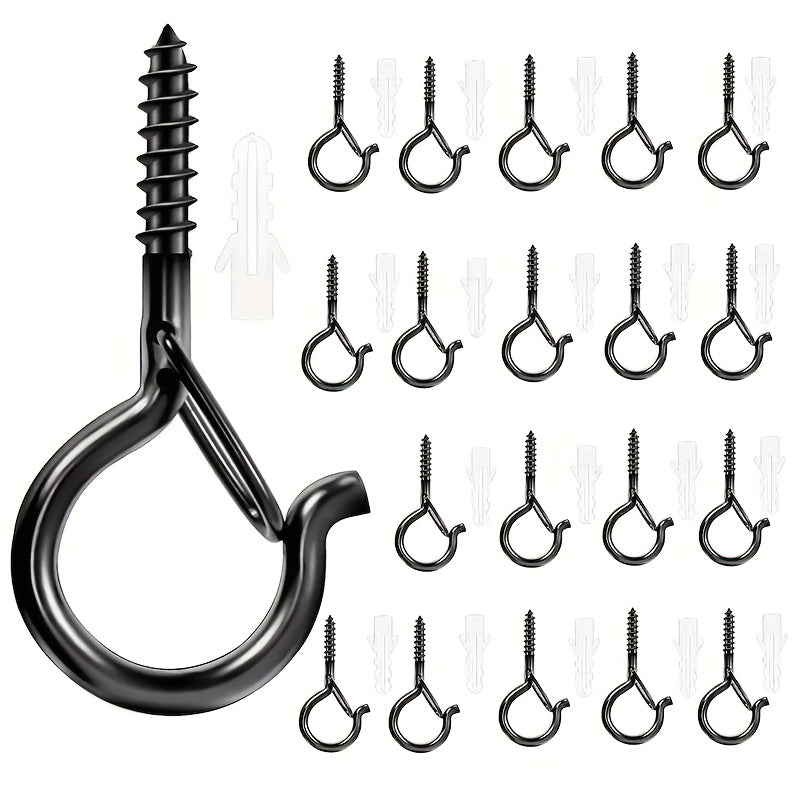 Q-Hanger Hook Set 10/25/40pcs Outdoor String Lights Safety Buckle Powder Coated