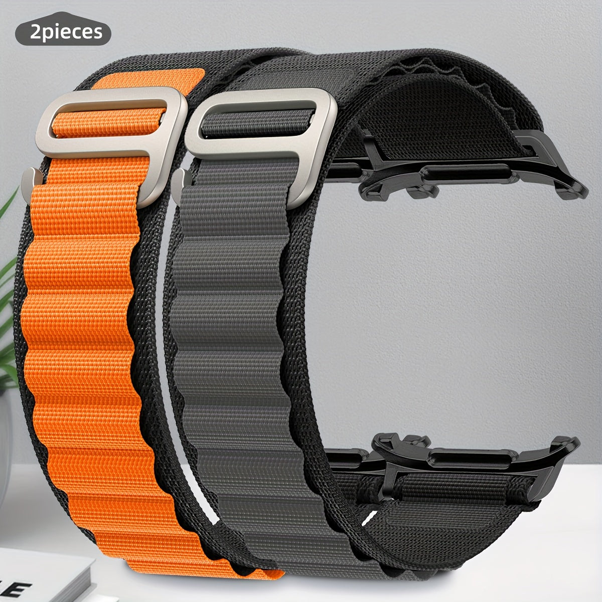 2-Pack Nylon Watch Bands for Galaxy Watch Ultra Water-Resistant Adjustable Straps