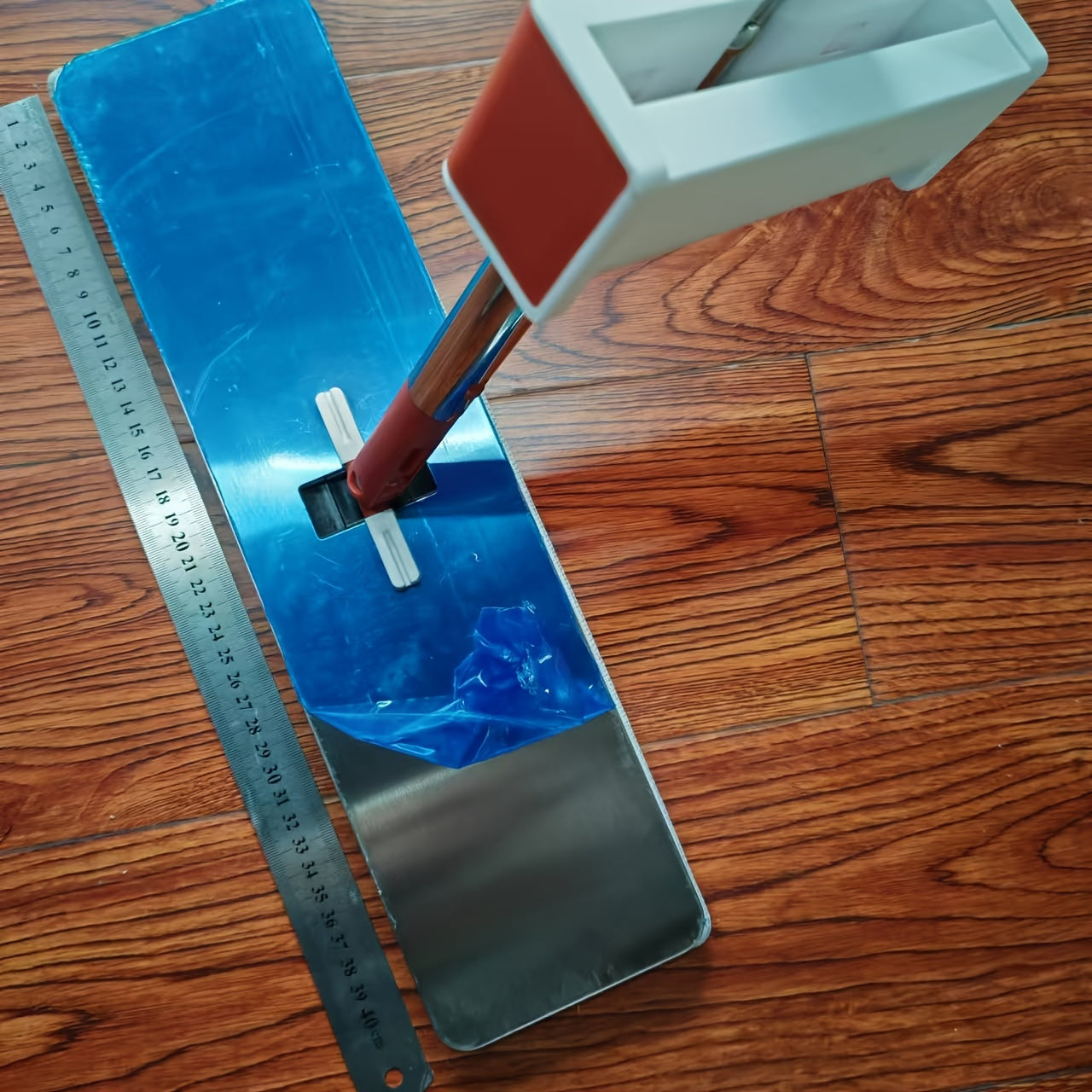 Stainless Steel Flat Mop with 180cm Handle, Reusable Pads, Wet and Dry Cleaning