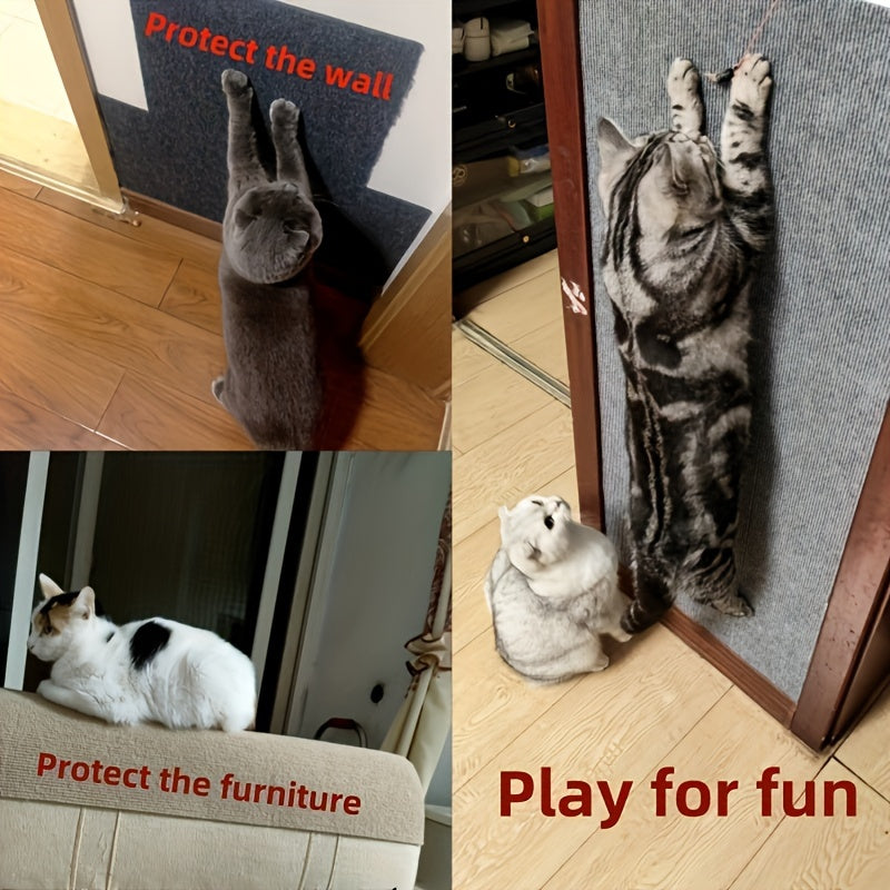 Self-Adhesive Wall-Mounted Cat Scratching Pad Durable Polyester Furniture Protector