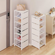 Multi-Tier Fabric Shoe Rack with Metal Frame Space-Saving Storage for Entryway Bedroom Hallway