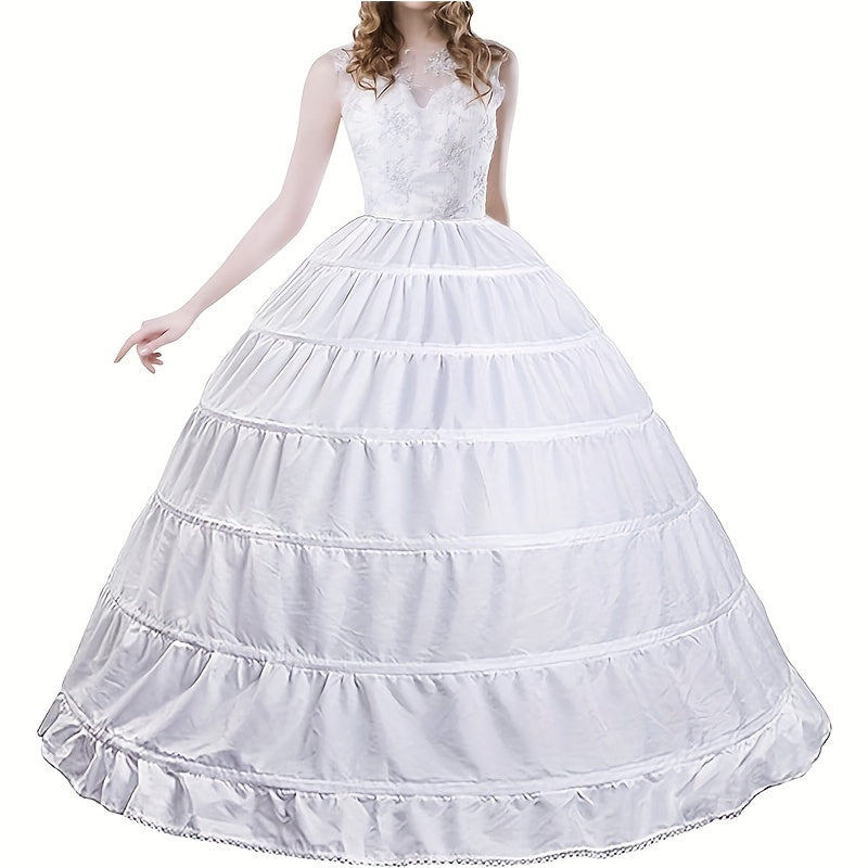 White Bridal Petticoat with Dress Enhancer for Weddings and Special Events