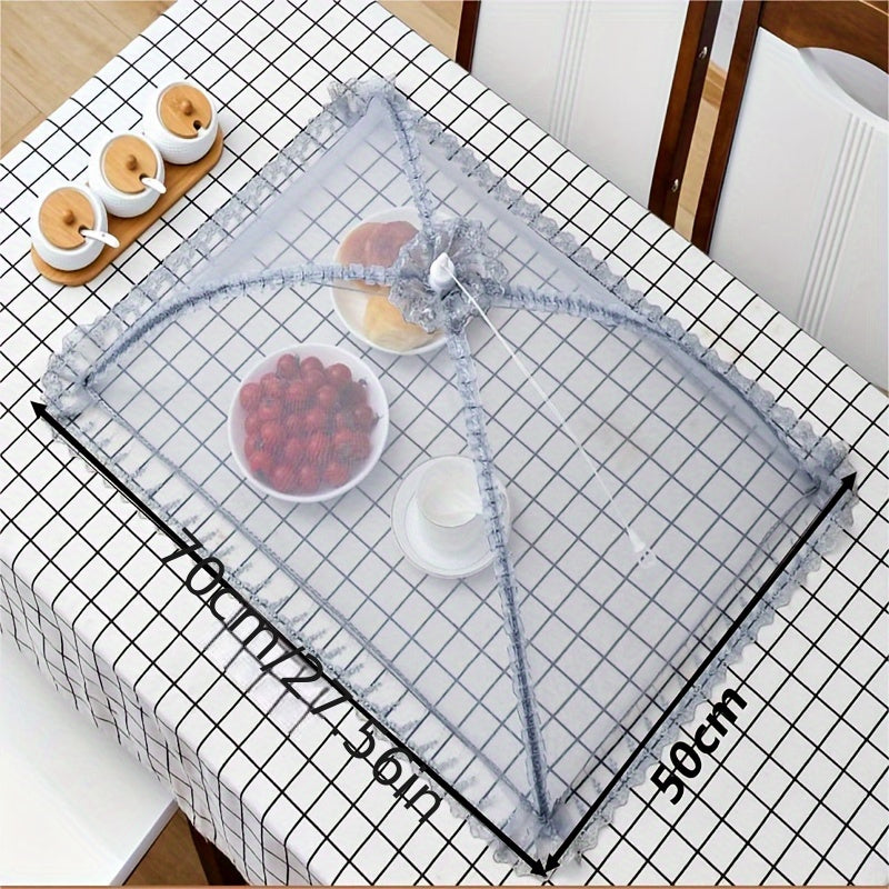 Foldable Food Cover for Indoor Outdoor Use, Fly-Proof, Reusable, Food Protection