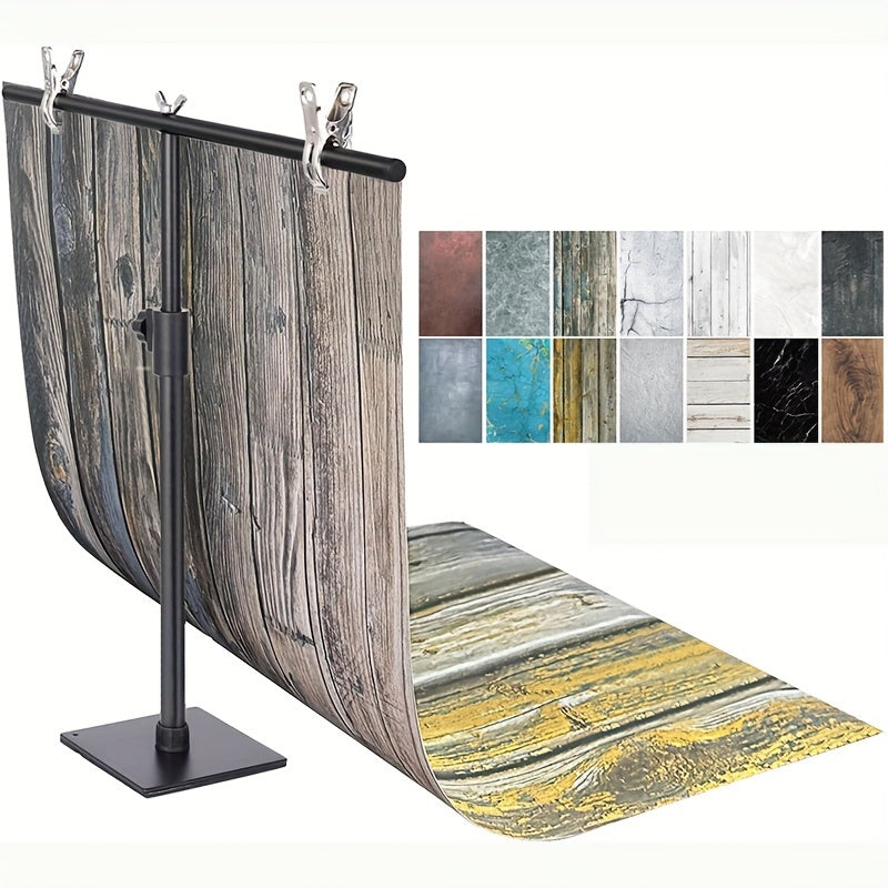 7PCS PVC Photography Backdrops Waterproof Reusable Double-Sided Patterns 86x58 cm for Food Jewelry Cosmetics