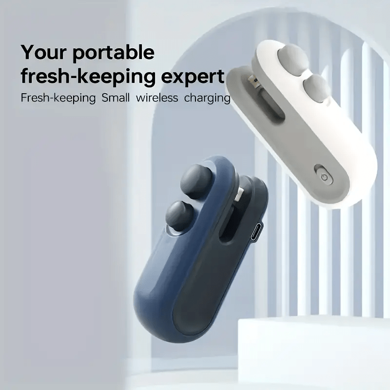 Portativ atıştırmalıklar uchun yopish qurilmasi USB bilan qayta to'ldiriladigan litiy batareyasi bilan oshxona, uy, maktab, ochiq havoda