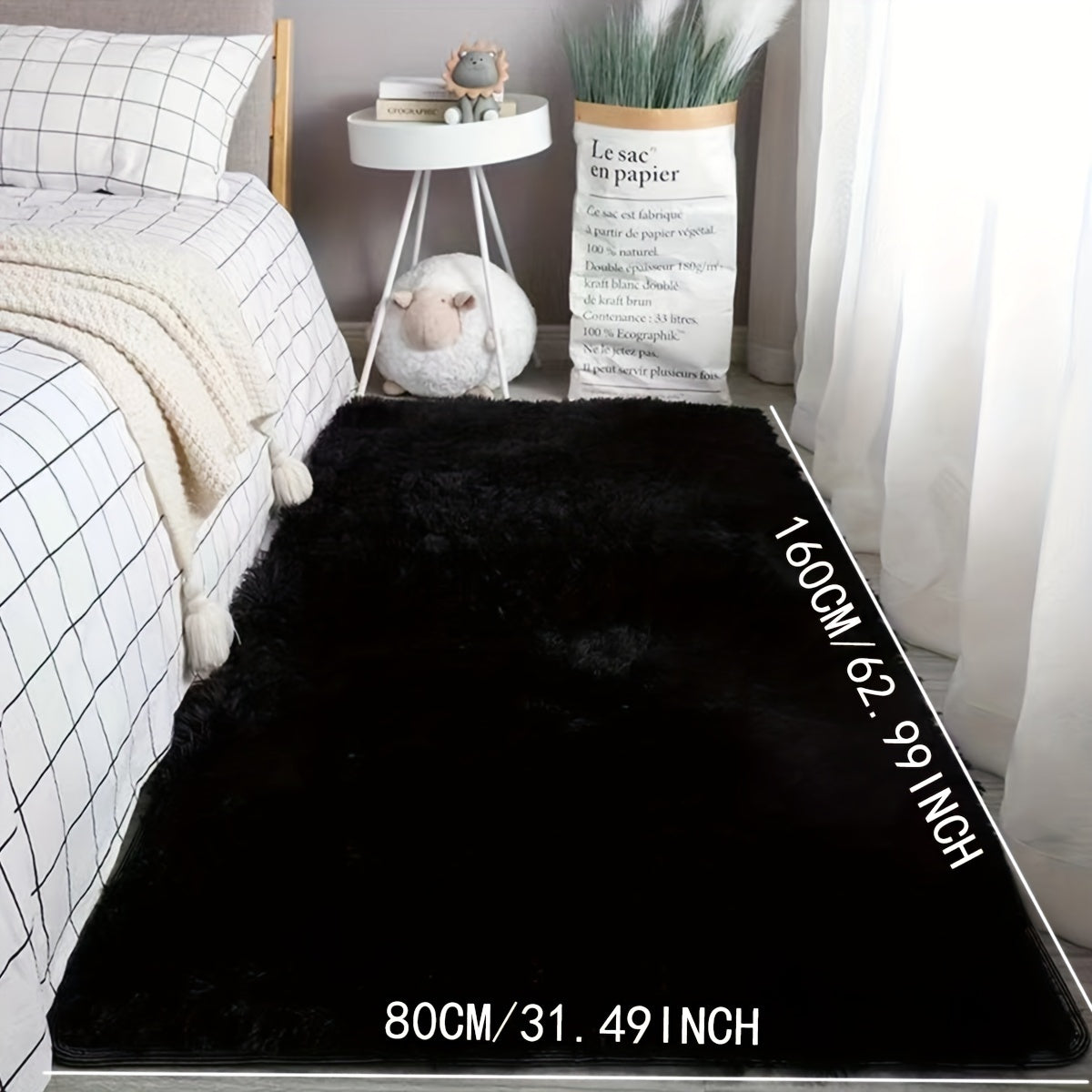 Bir parcha shaggy gilam, bir fluffy pol mat, oddiy plush maydon gilami, yumshoq doira maydon gilami, qulay uy gilami, yashash xonangiz uchun mukammal.