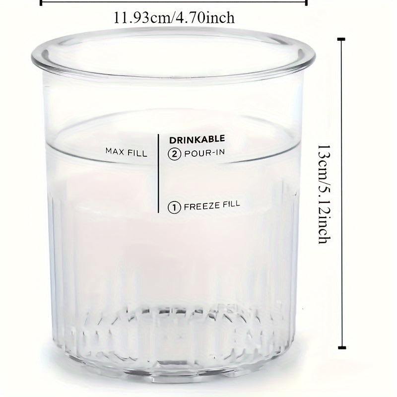 Set of Four 24oz Plastic Food Storage Containers with Lids for Ice Cream Maker