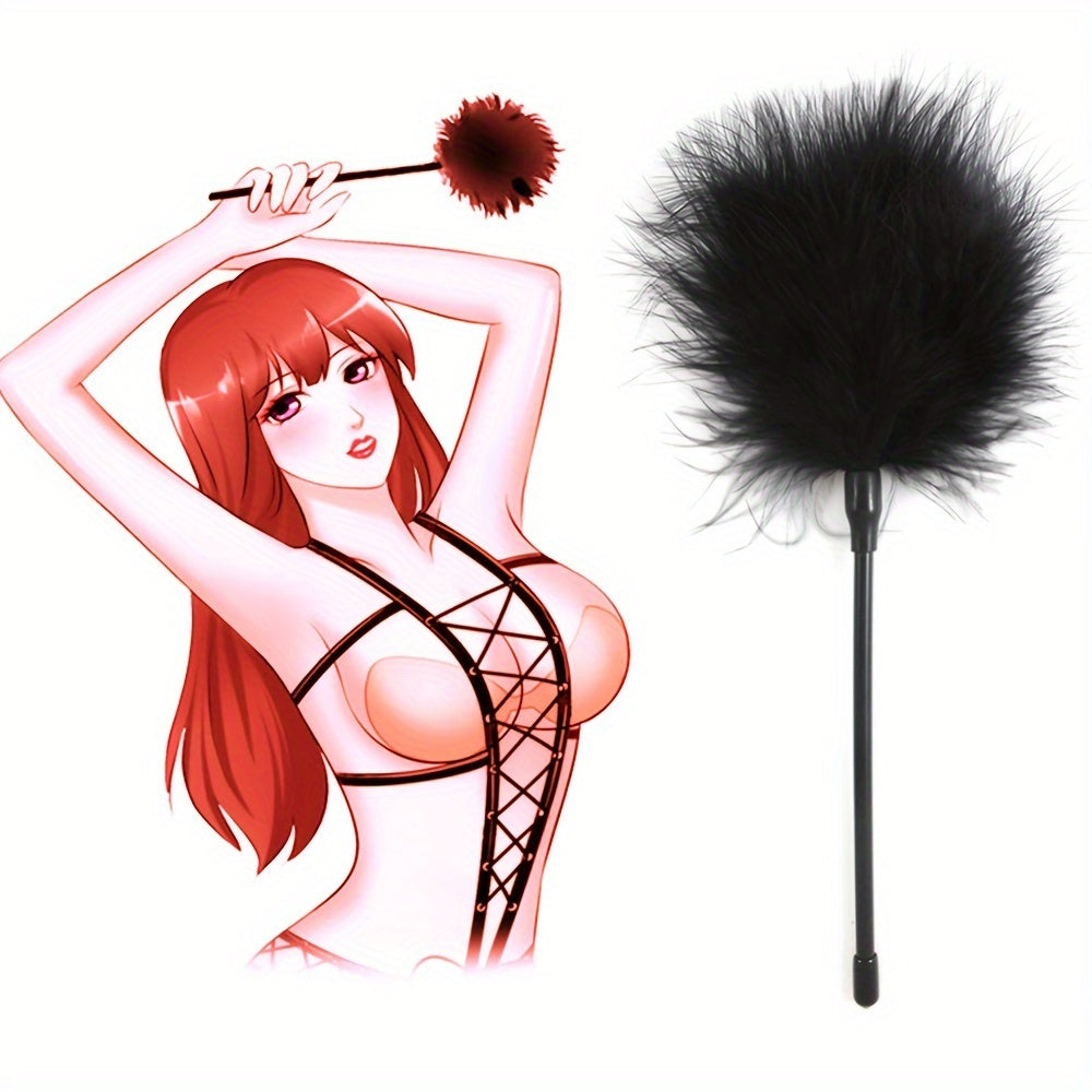 Adult Soft Flogger Tease Kit for Couples, Feather Flirt Toy