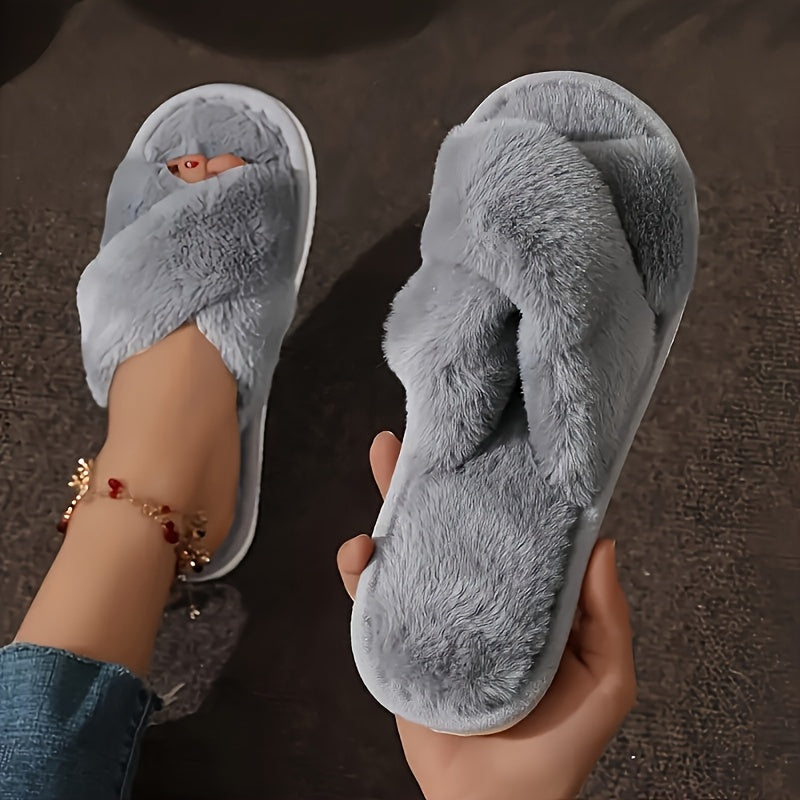 Women's Plush Indoor Slippers Soft Comfortable Casual Shoes