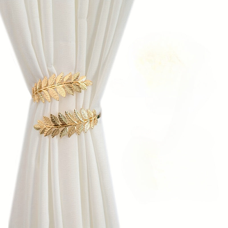 Metal Leaf Curtain Clip Holder for Living Room Bedroom Office Decor