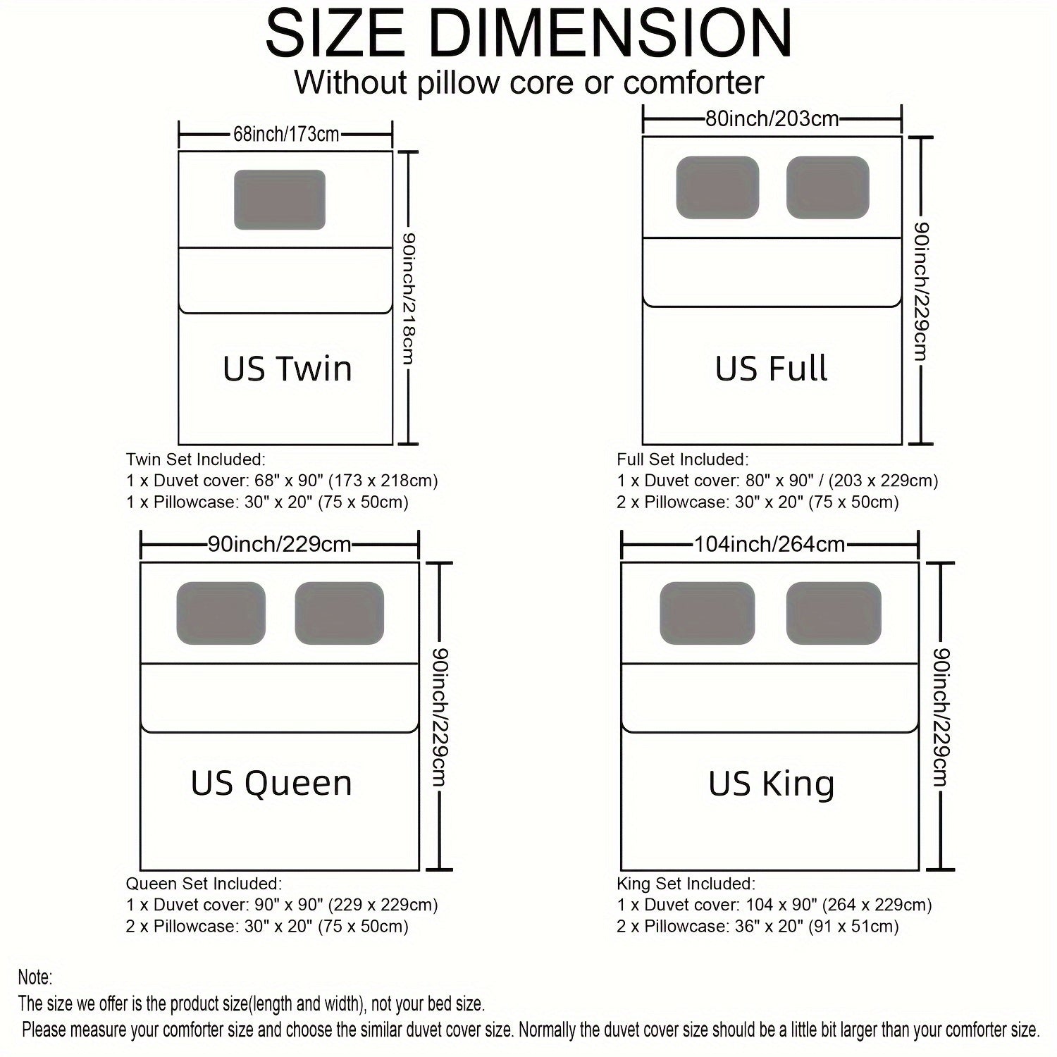 Black and Gray Crown Design Duvet Cover Set for Men Women 2/3pcs Queen King