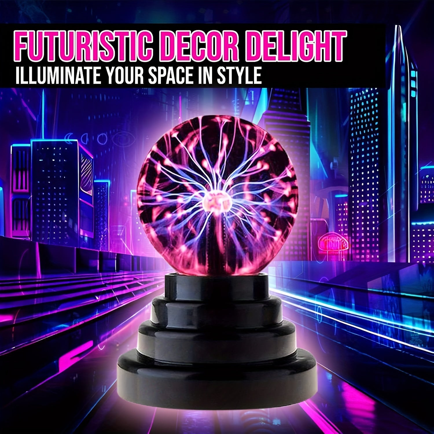 Interactive Plasma Light Bulb USB Powered Touch Sensitive Static Electricity Lamp for Parties and Home Decor