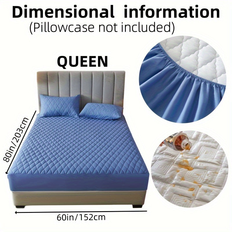 Suv o'tkazmaydigan yostiq himoyachisi, bir-biriga qo'shilgan rangli qatlamli dizayn, suv o'tkazmaydigan, sirpanmaydigan yotoq qoplami