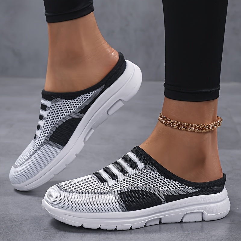 Women's Mesh Slip-On Sneakers, Breathable Comfortable Casual Shoes