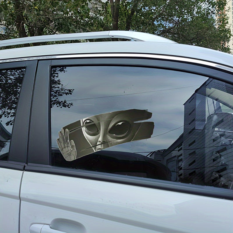 3D Наклейки на автомобиль инопланетянина Виниловые наклейки для защиты от царапин на дверях, окнах, ноутбуках