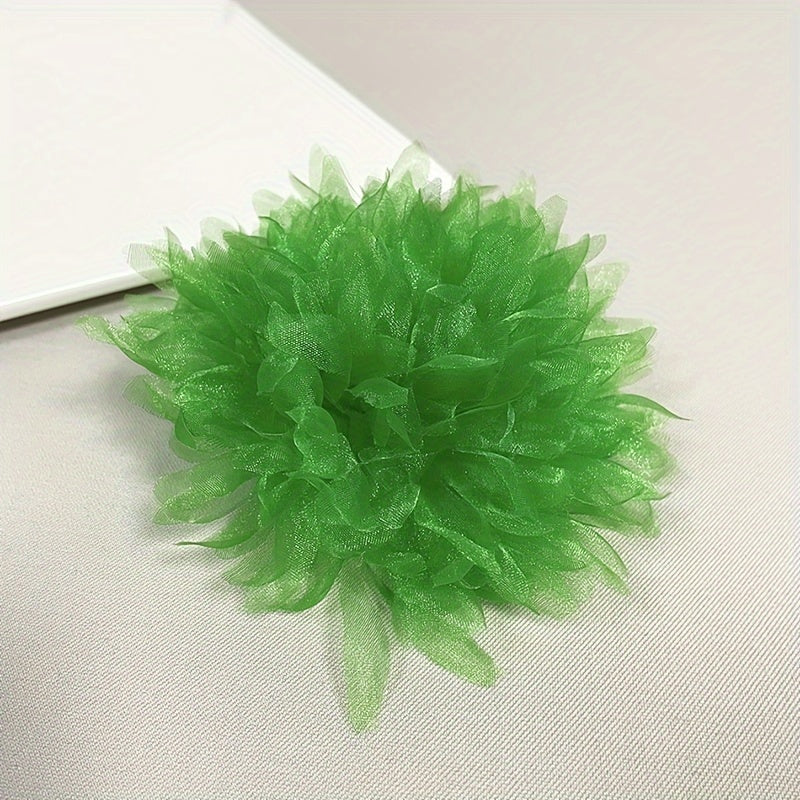 Одна большая ручная брошь-булавка для женщин, элегантная тканевая лацканная булавка с цветочным дизайном, стильный аксессуар для жакетов и платьев - включает 1 штуку