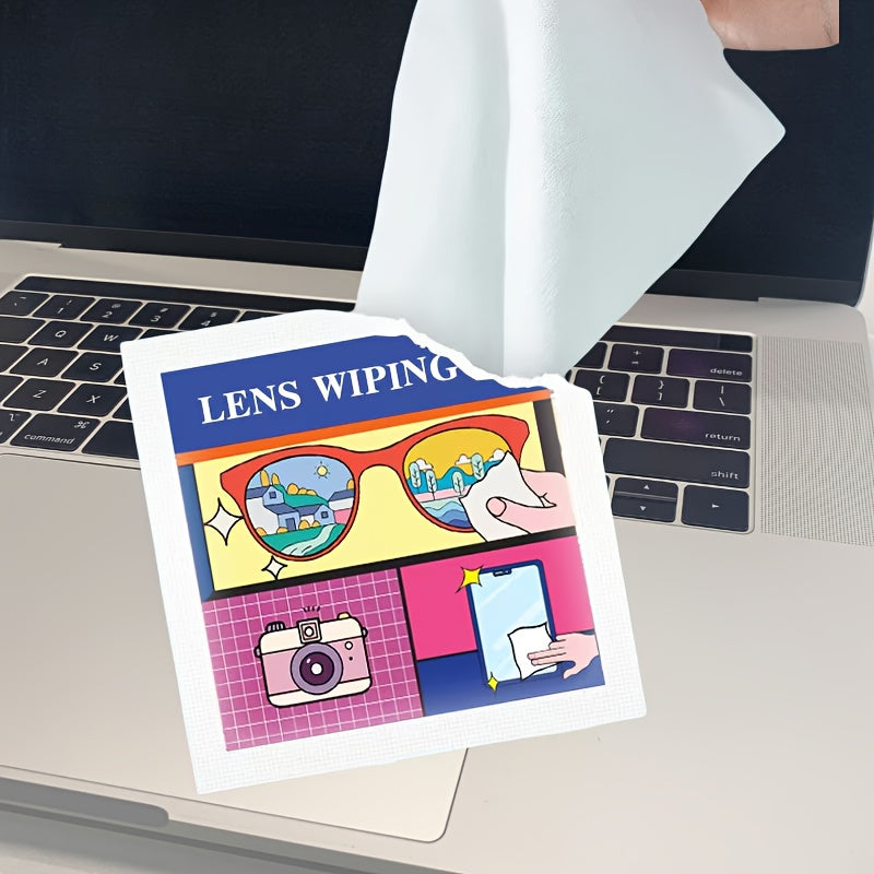 Disposable Glasses Cleaning Wipes Pack of 100 for Screens Lenses and Devices