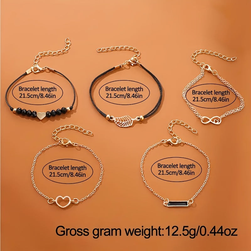 Set of 6 Women's Casual Butterfly Quartz Watches with Leather Bands and Matching Bracelets