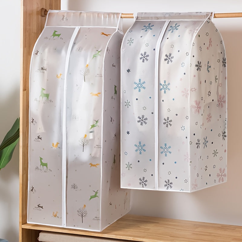 Garment Bag for Hanging Clothes Suit Coat Cover PEVA Material Semi-Transparent Closet Storage Protector