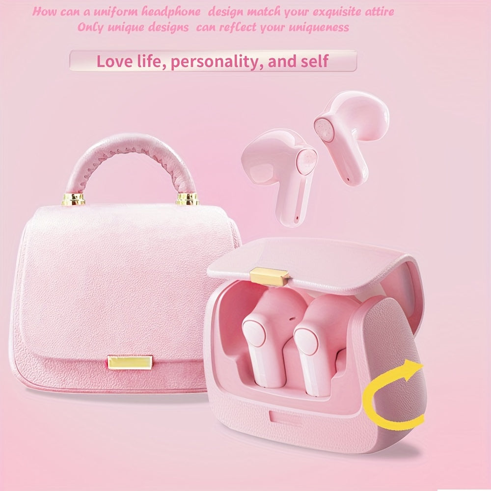 Handbag-Shaped Wireless Headphones ENC Noise Cancellation USB Type-C Microphone Rechargeable Lithium Polymer Battery Portable Cute Design