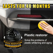 Universal Car Plastic and Rubber Restorer Cream for Exterior Interior Bumpers Mirrors