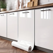 White Marble Look Self-Adhesive Kitchen Wallpaper Waterproof Resistant PET Furniture Decal