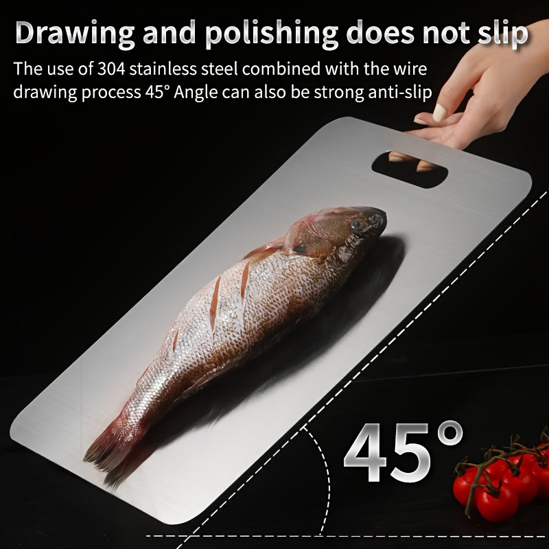 Stainless Steel Kitchen Chopping Pad Food-Safe Mold-Resistant Easy to Clean