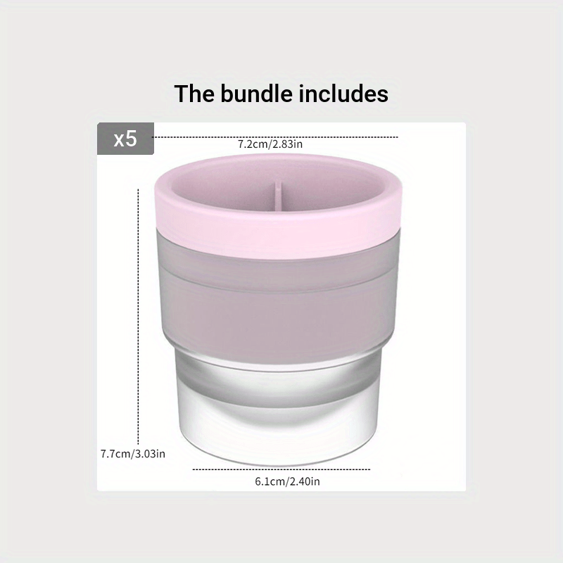 Spherical Whiskey Ice Cube Mold With Cover for Home and Restaurant Use