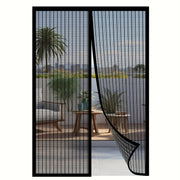 Magnetic Screen Door Self-Sealing Mesh Insect Barrier for Pets and Kids