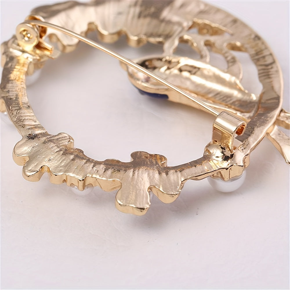 Retro Butterfly and Flower Brooch Alloy Jewelry for Women Stylish Accessory