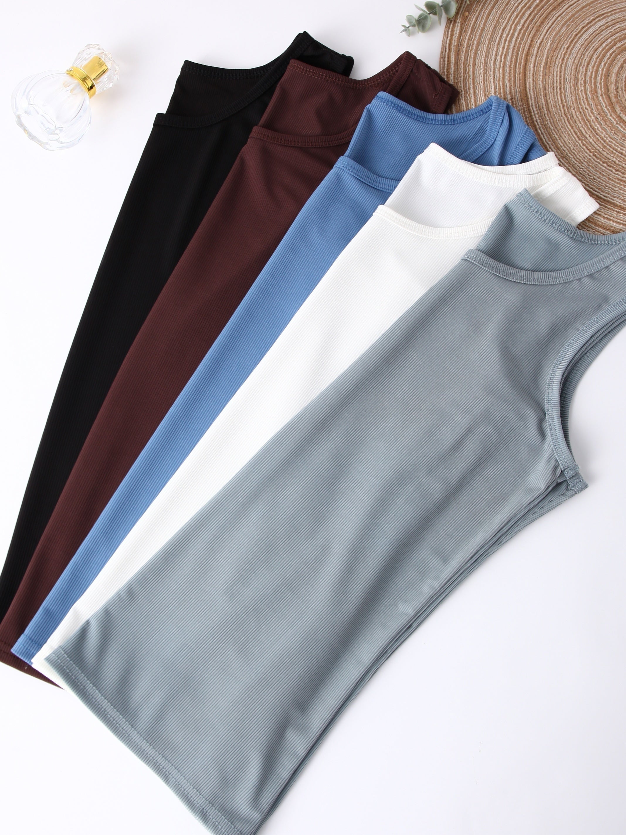 Women's Plus Size Lounge Tank Top Solid Round Neck Sleepwear