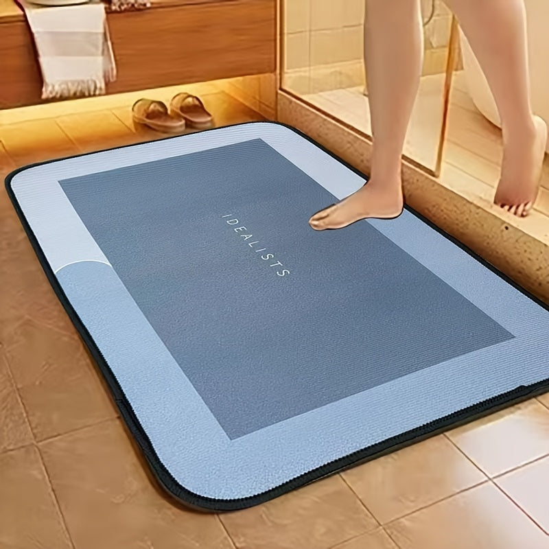 Ultra-Absorbent Non-Slip Bath Mat Quick Dry Machine Washable Bathroom Rug