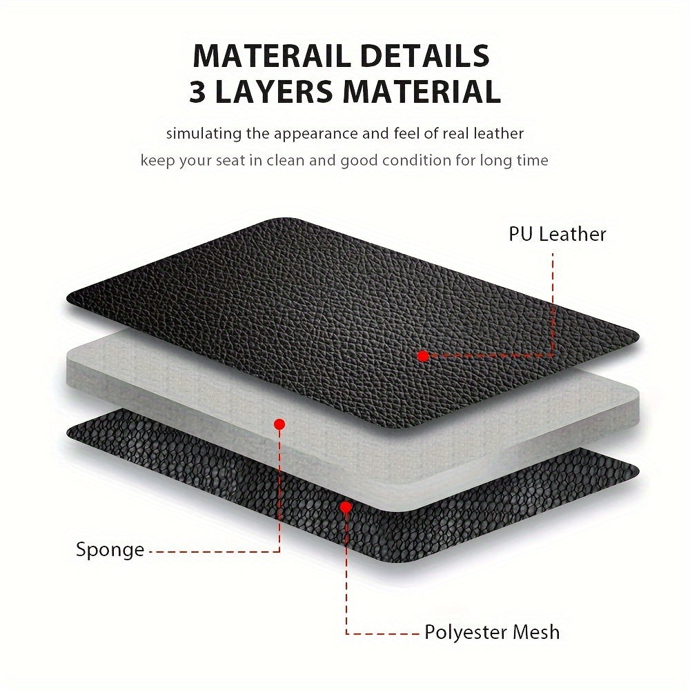 Universal PU Leather Car Seat Cover Set High Back Bucket Seat Covers for Cars Trucks SUVs