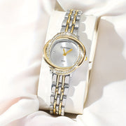 Women's Quartz Watch with Rhinestones Zinc Alloy Elegant for Parties and Dates